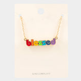 "Blessed" Colorful Necklace