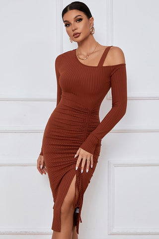 Rust Fitted Dress