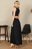 "To The Point" Black Side Cut Maxi Dress