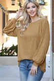 "Be The Moment" Mustard Puff Sleeve Top