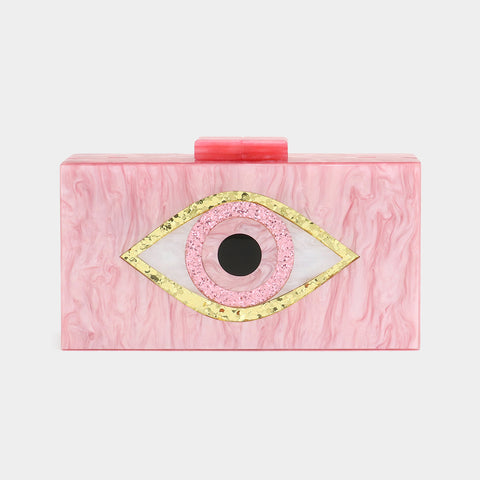 Evil Eye Clutch / Stone Rose Pink