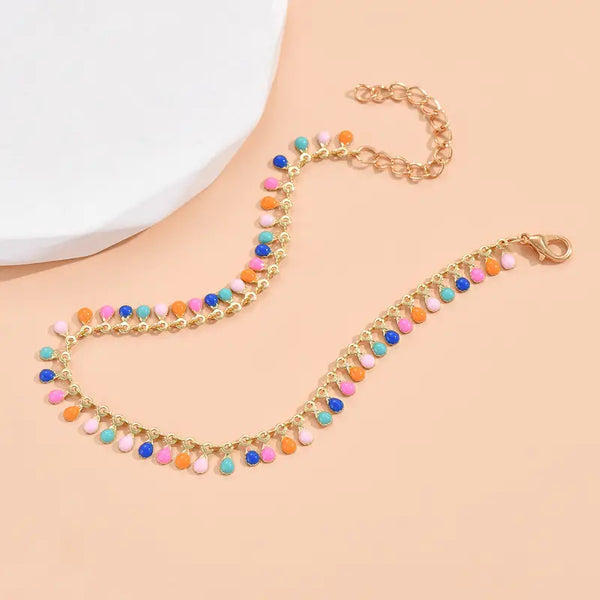 Multi-Colored Anklet
