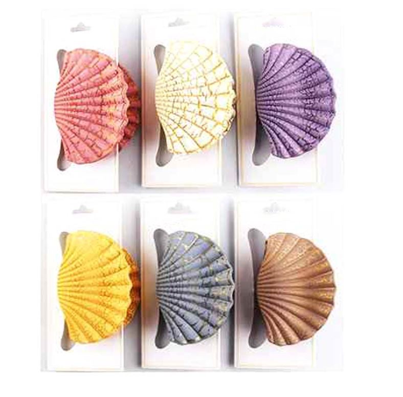 Shell Basec Clips Shell Clips Large Multicolor – White Lotus Boutique