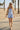 "Blue For You" Blue Striped Romper w/Skirt + Shorts