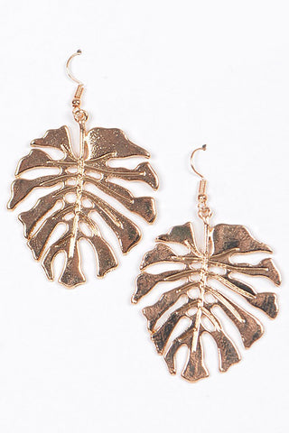 Metallic Leaf Earrings