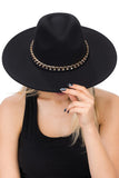 "Perfect One" Brim Hat with Chain Detail