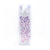 Crystal Pattern Milk Carton Water Bottle