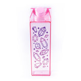 Crystal Pattern Milk Carton Water Bottle