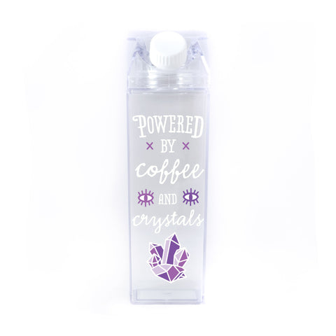 Coffee and Crystals Milk Carton Water Bottle