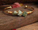 3 Small Crystal Wrapped Cuff Bracelet