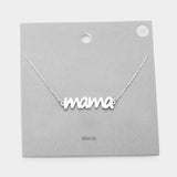 Mama Thick Brass Pendant Necklace