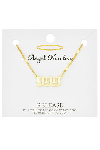 Angel Number Necklace 999