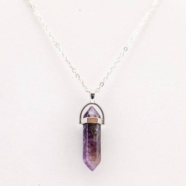 Amethyst Crystal Pendant Necklace