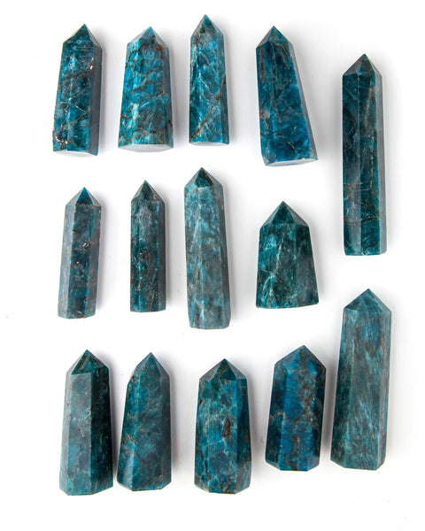 Blue Apatite Crystal Point Tower