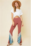 "Thriving Vibes" Contrast Pants