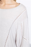 "Then Came You" Lace Detail Puff Sleeve