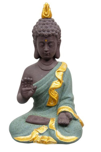 Ceramic Mudra Buddha - Green
