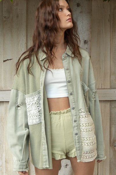 "Cooler Than You"  Oversized Lace Shacket