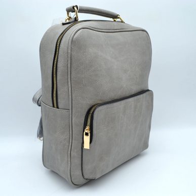 Grey Vegan Backpack