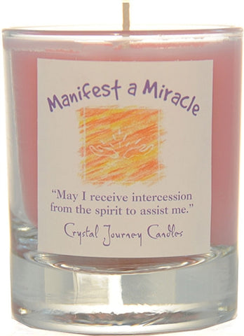 Manifest a Miracle - Glass Soy Votive Candle