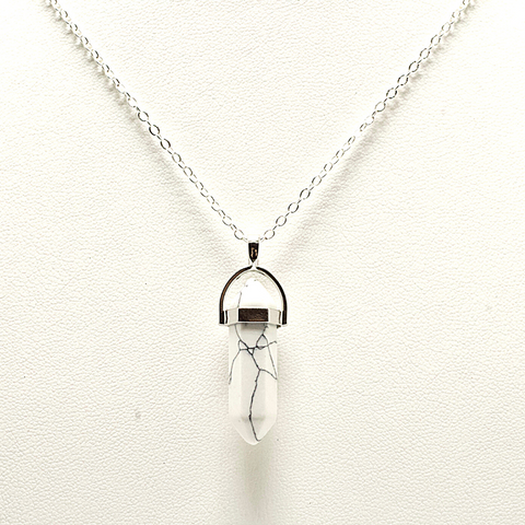 Howlite Crystal Pendant Necklace