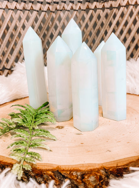Opalite Crystal Point Towers