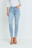 "New Horizons" High Waisted Distressed Jeans