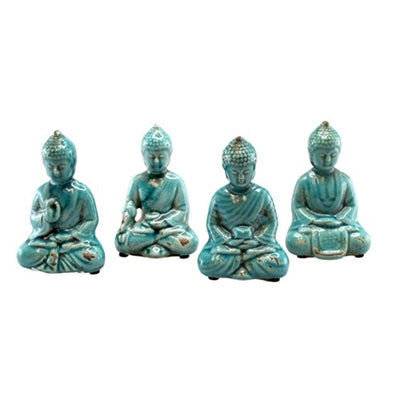 Blue Sitting Buddha Statue