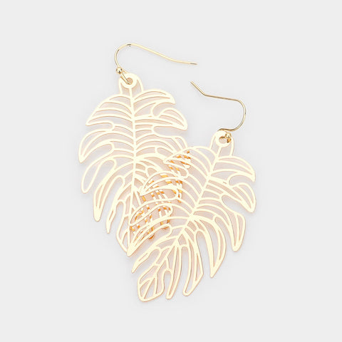 Gold Leaf Dangle Earring