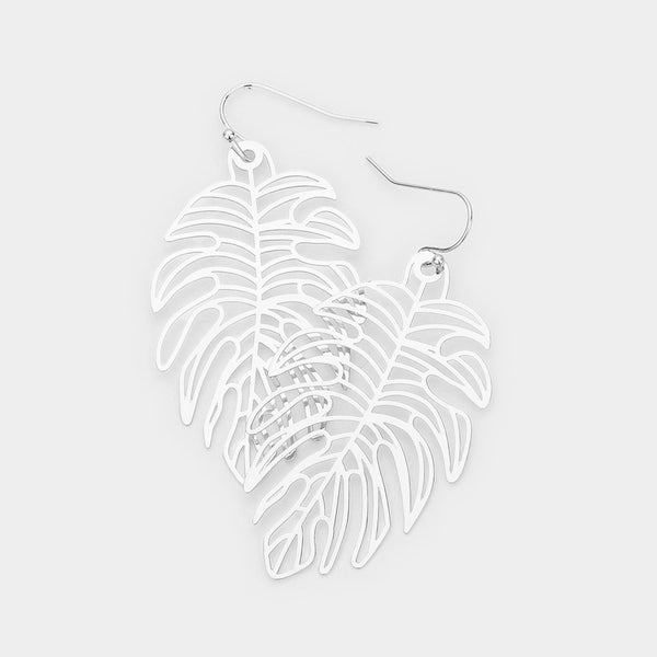 Silver Leaf Dangle Earring