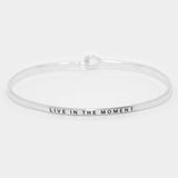 "Live In The Moment" Mantra Bracelet