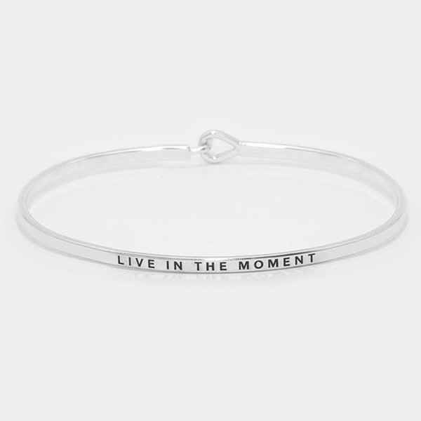 "Live In The Moment" Mantra Bracelet