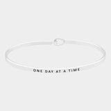 "One Day At A Time" Mantra Bracelet