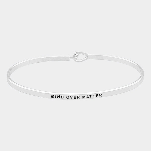 "Mind Over Matter" Mantra Bracelet: Silver, Gold, Rose Gold
