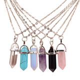 Clear Quartz Crystal Pendant Necklace
