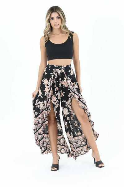 "Sweet For Spring" Wide Leg Wrap Pants