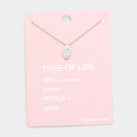 Tree of Life Metal Pendant Necklace