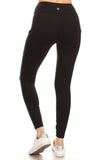 Lotus Athletics: Black High-Waisted Leggings With Side Pockets