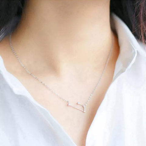 Sterling Silver Zodiac Constellation Necklace: Aries