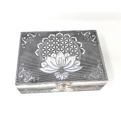 Metal Lotus Carved Box
