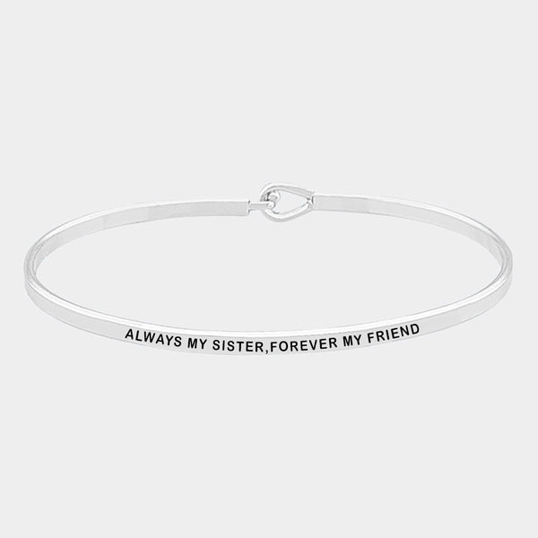 "Always My Sister, Forever My Friend" Mantra Bracelet