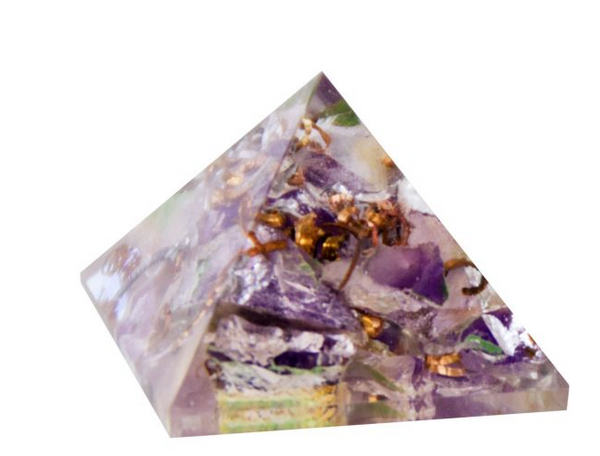 Orgone Resin Amethyst Crystal Pyramid- Crown Chakra