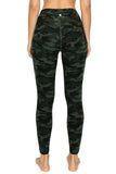 Lotus Athletics: High-Waisted Green Camo Leggings with Side Pockets