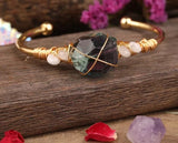 1 Crystal Wrapped Cuff Bracelet Gold