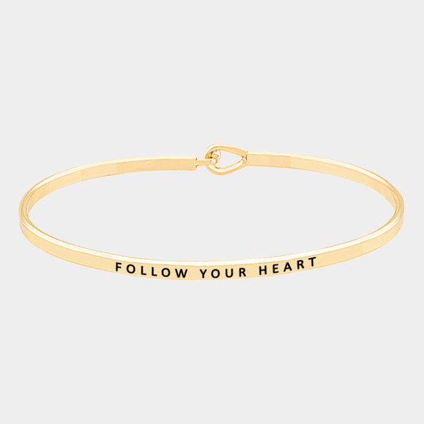 "Follow Your Heart" Mantra Bracelet
