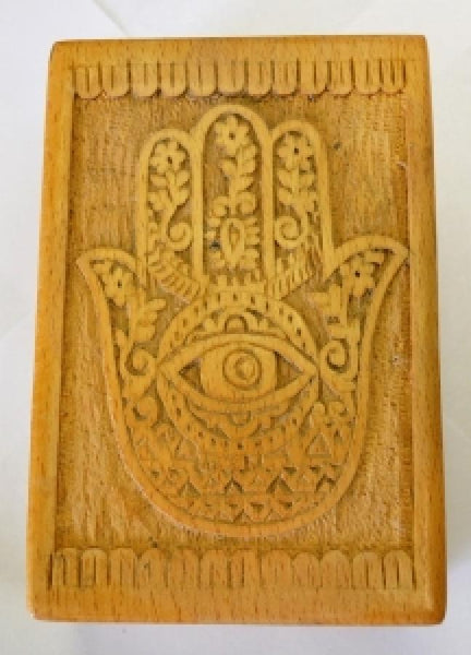 Hand of Compassion Wooden Carved Box