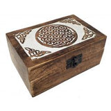 Flower of Life Carved Wood Box