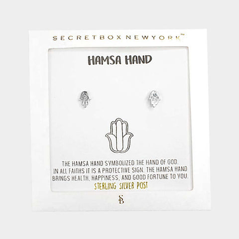 Hamsa Hand Stud Earrings