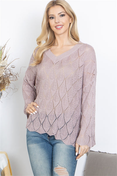 "Sweeten Your Day" Light Mauve Top