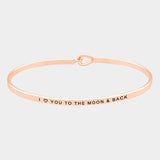"I <3 You to the Moon & Back" Mantra Bracelet